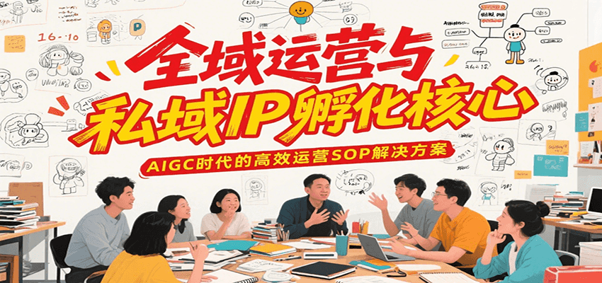 全域运营与私域IP孵化核心，AIGC时代的高效运营SOP解决方案-二当家网创资源站