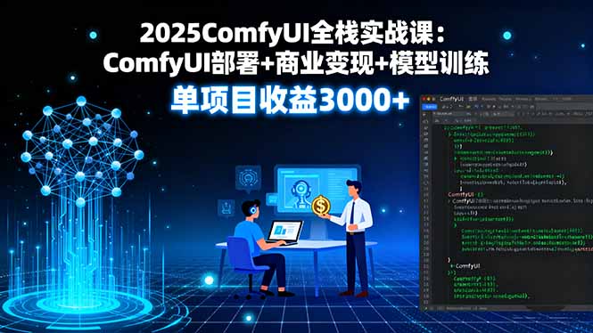 2025ComfyUI全栈实战课：ComfyUI部署+商业变现+模型训练，单项目收益3000+-二当家网创资源站
