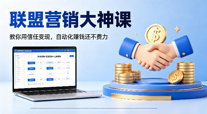 联盟营销大神课，教你用信任变现，自动化賺钱还不费力【原创双语字幕】-二当家网创资源站