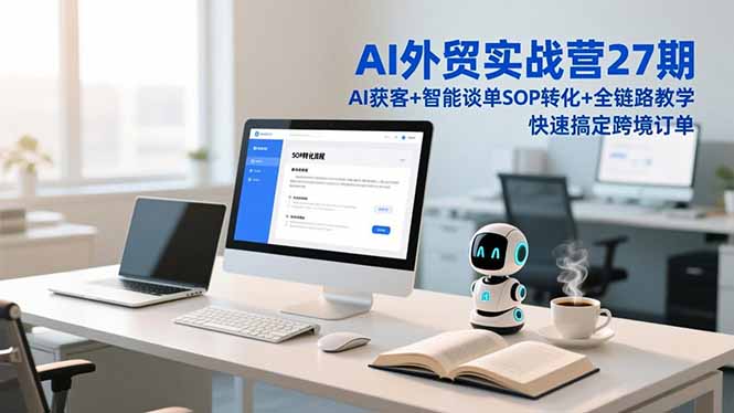 AI外贸实战营27期，AI获客+智能谈单+SOP转化+全链路教学，快速搞定跨境订单-二当家网创资源站