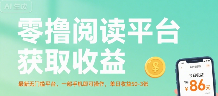 零撸阅读平台获取收益，最新无门槛平台，一部手机即可操作，单日收益50-3张【揭秘】-二当家网创资源站