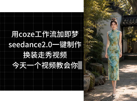 用coze工作流加即梦seedance2.0一键制作换装走秀视频，今天一个视频教会你-二当家网创资源站