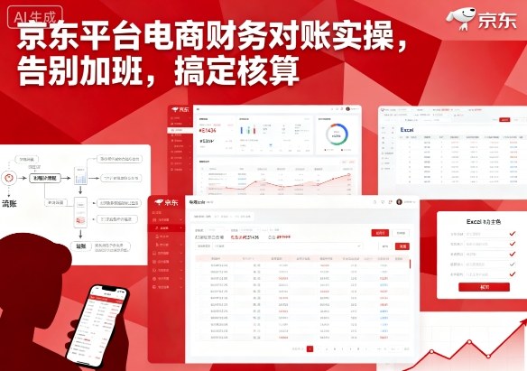 京东平台电商财务对账实操，告别加班，搞定核算-二当家网创资源站