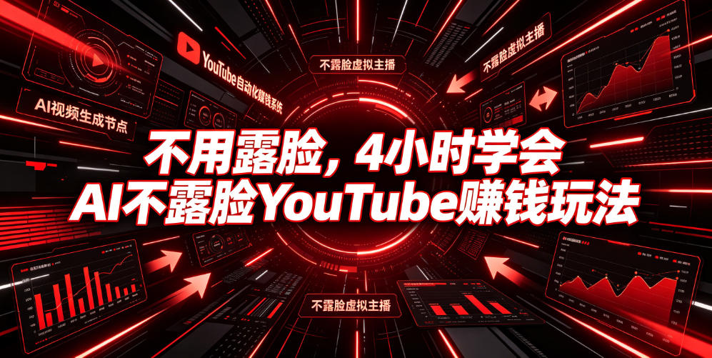 不用露脸,4小时学会AI不露脸YouTube賺钱玩法【原创双语字幕】-二当家网创资源站