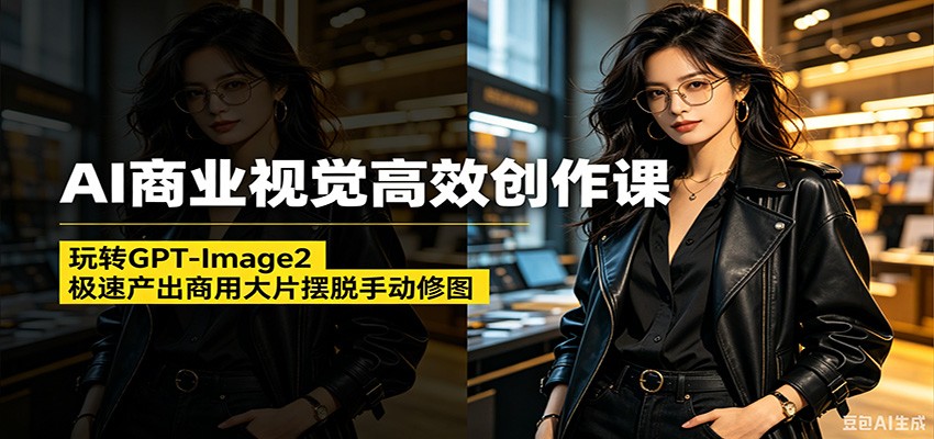 AI商业视觉高效创作课：玩转GPT-Image2，极速产出商用大片摆脱手动修图(更新)-二当家网创资源站