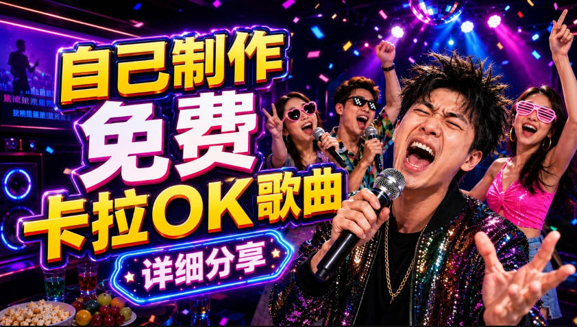 零基础AI制作免费卡拉OK视频教程，从歌曲生成、音轨分离到字幕制作、视频导出，手把手教学-二当家网创资源站