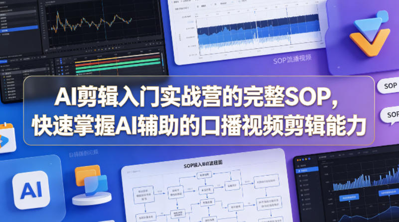 AI剪辑入门实战营的完整SOP，快速掌握AI辅助的口播视频剪辑能力-二当家网创资源站