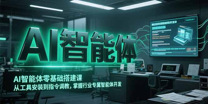 AI智能体零基础搭建课，从工具安装到指令调教，掌握行业专属智能体开发…-二当家网创资源站