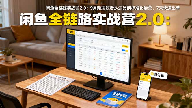 闲鱼全链路实战营2.0：9月新规过后从选品到标准化运营，7天快速出单-二当家网创资源站