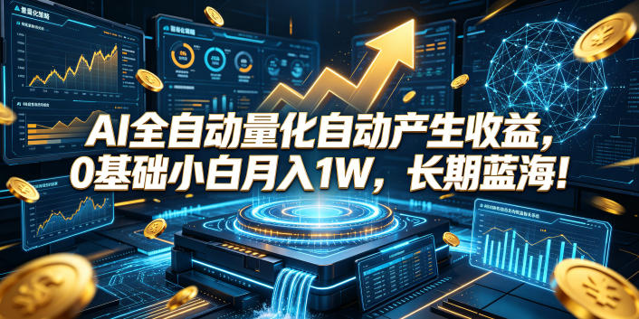 AI全自动量化自动产生收益,0基础小白月入1W,长期蓝海!【揭秘】-二当家网创资源站