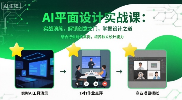 AI平面设计实战课，实战演练，解锁创意之门，掌握设计之道-二当家网创资源站