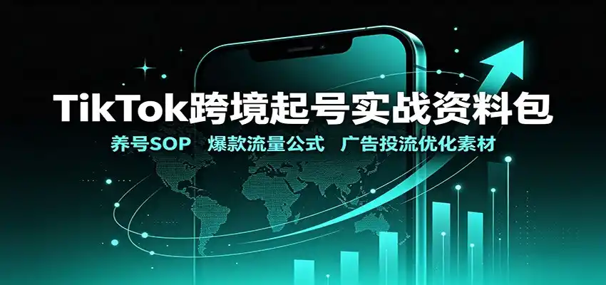 TikTok跨境起号实战资料包:养号SOP,爆款流量公式,广告投流优化素材-二当家网创资源站