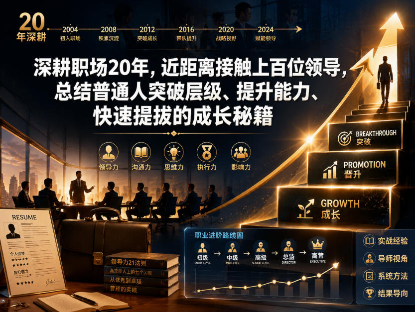 付费文章:深耕职场20年,近距离接触上百位领导,总结普通人突破层级、提升能力、快速提拔的成长秘籍(全网独家干货)-二当家网创资源站