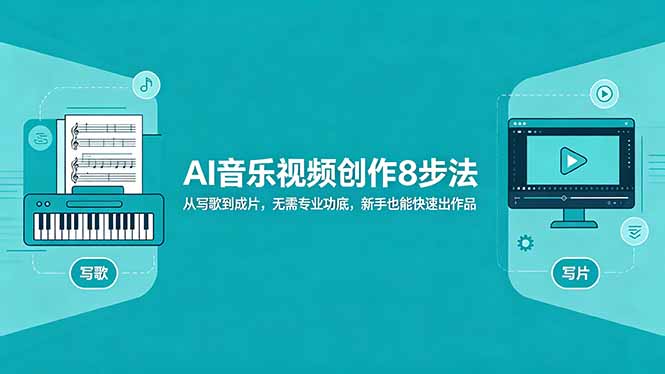 AI音乐视频创作8步法：从写歌到成片，无需专业功底，新手也能快速出作品-二当家网创资源站
