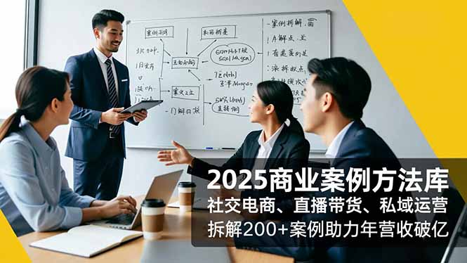 2025商业案例方法库，社交电商、直播带货、私域运营，拆解200+案例助力年营收破亿-二当家网创资源站