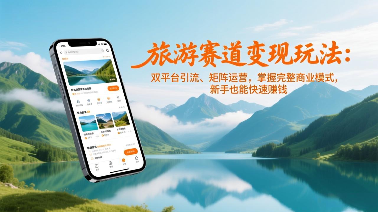 旅游赛道变现玩法：双平台引流、矩阵运营，掌握完整商业模式，新手也能快速赚钱-二当家网创资源站