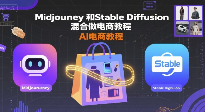 Midjourney和Stable Diffusion混合做电商教程-ai电商教程-二当家网创资源站