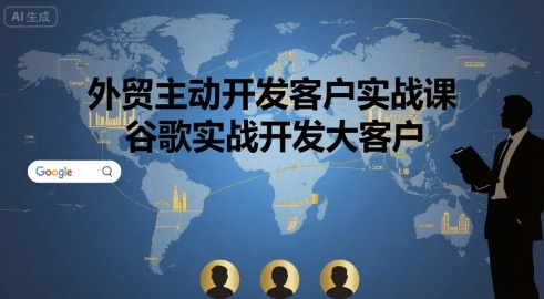 外贸主动开发客户实战课，谷歌实战开发大客户-二当家网创资源站