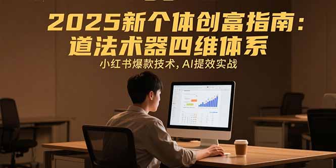 2025新个体创富指南：道法术器四维体系，小红书爆款技术，AI提效实战-二当家网创资源站