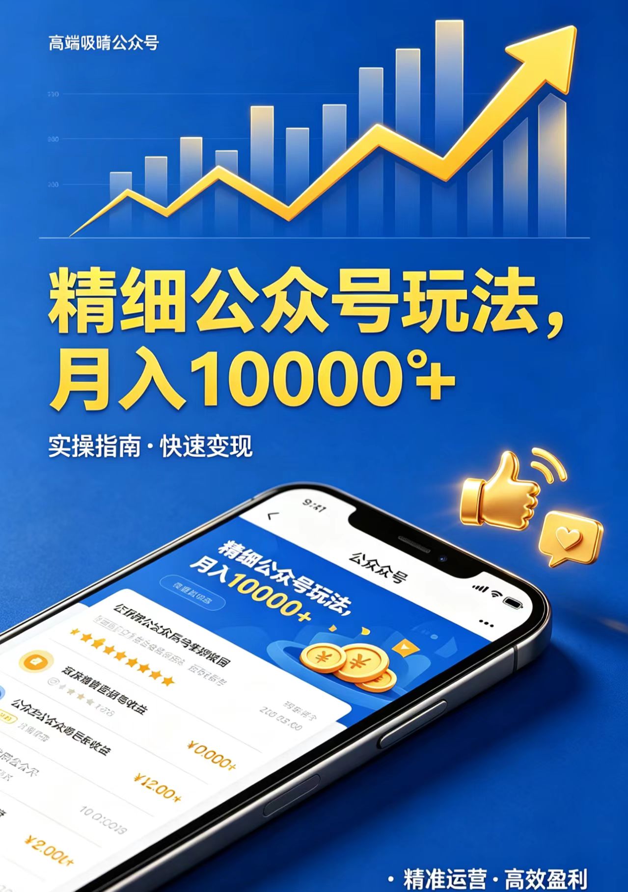 精细公众号玩法，月入10000+，实操指南，快速变现-二当家网创资源站