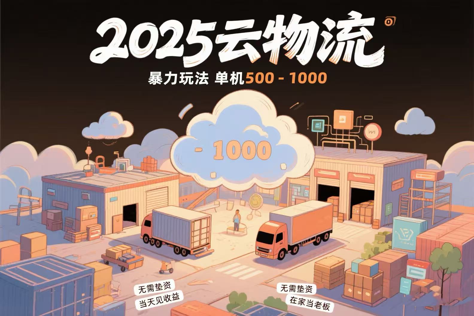 云物流赚差价，项目纯利润500~1000，无需垫资，当天到账。不需要有车，…-二当家网创资源站