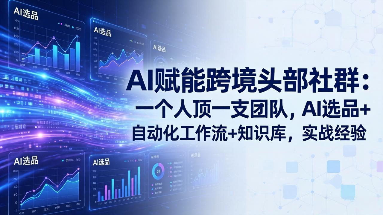 AI赋能跨境头部社群-更新6月：一个人顶一支团队，AI选品+自动化工作流+知识库，实战经验-二当家网创资源站