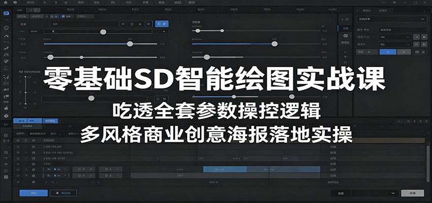零基础SD智能绘图实战课：吃透全套参数操控逻辑，多风格商业创意海报落地实操-二当家网创资源站
