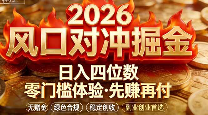 2026美金对冲套利，无赠金对冲策略保驾护航，低门槛易上手实操。单人单日收益2000+-二当家网创资源站