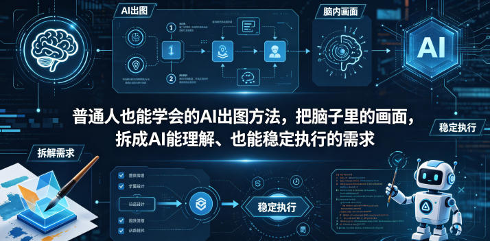 普通⼈也能学会的AI出图⽅法,把脑子里的画面,拆成AI能理解、也能稳定执行的需求【文档】-二当家网创资源站