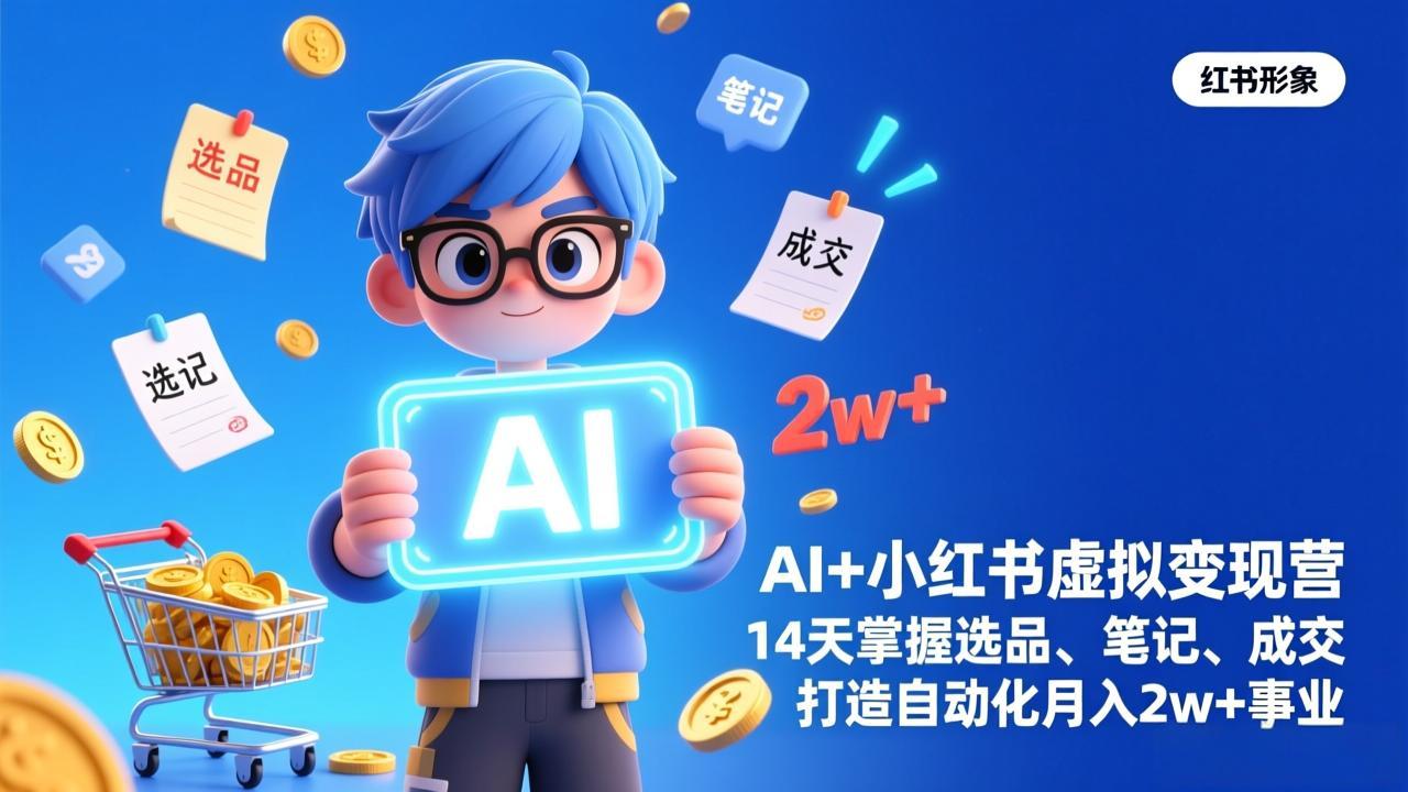 AI+小红书虚拟变现营(完结-二当家网创资源站
