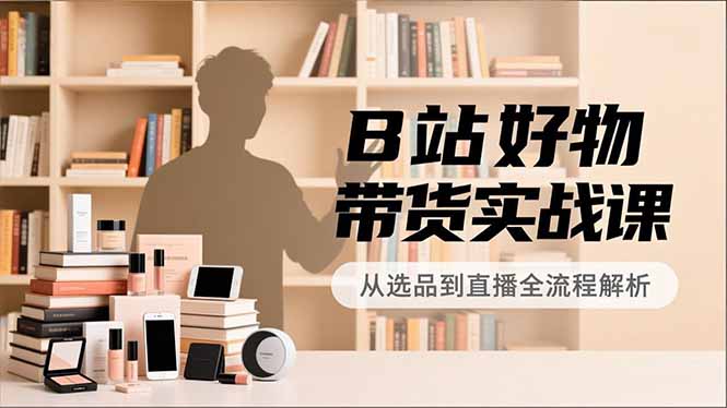B站好物带货实战课，账号定位、选品拍摄、运营变现，全流程教学，实现UP主月入过万-二当家网创资源站