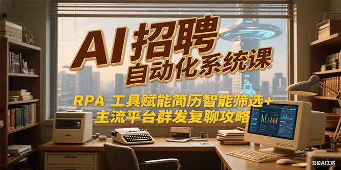 AI招聘自动化系统课，RPA工具赋能简历智能筛选+主流平台群发复聊全攻略-二当家网创资源站