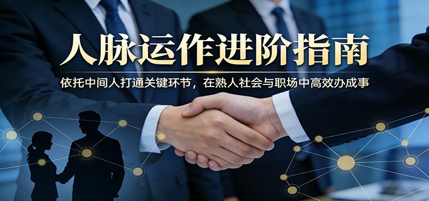 付费文章：人脉运作进阶指南，依托中间人打通关键环节，在熟人社会与职场中高效办成事-二当家网创资源站