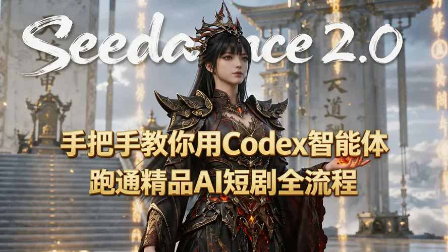 手把手教你用Seedance2.0+Codex智能体跑通精品AI短剧全流程(附3种skill技能-二当家网创资源站