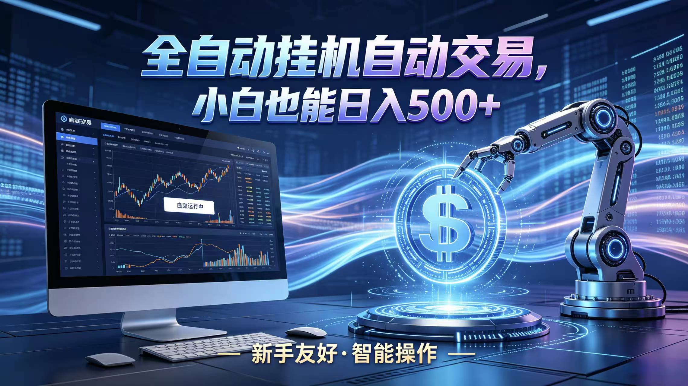 全新智能化交易助手,傻瓜式操作,小白也能快速上手,轻松实现日入500+-二当家网创资源站