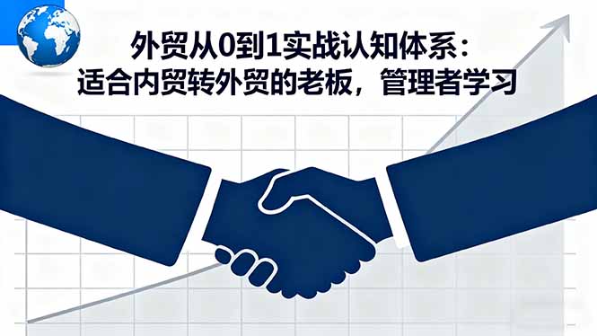 外贸从0到1实战认知体系：适合内贸转外贸的老板，管理者学习-二当家网创资源站