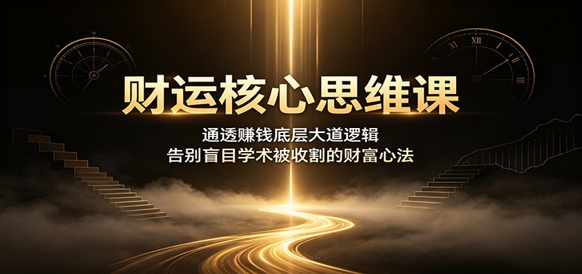 财运核心思维课：通透赚钱底层大道逻辑，告别盲目学术被收割的财富心法-二当家网创资源站