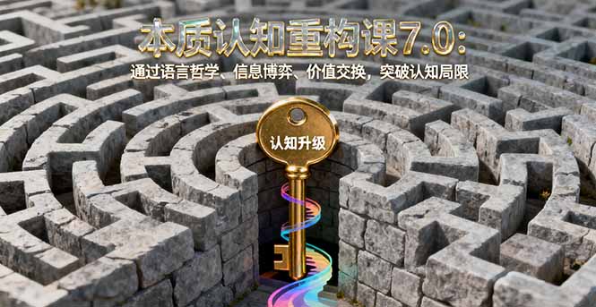 本质认知重构课7.0：通过语言哲学、信息博弈、价值交换，突破认知局限-二当家网创资源站