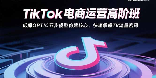 TikTok电商运营高阶班：拆解OPTIC五步模型构建核心，快速掌握Tk流量密码-二当家网创资源站