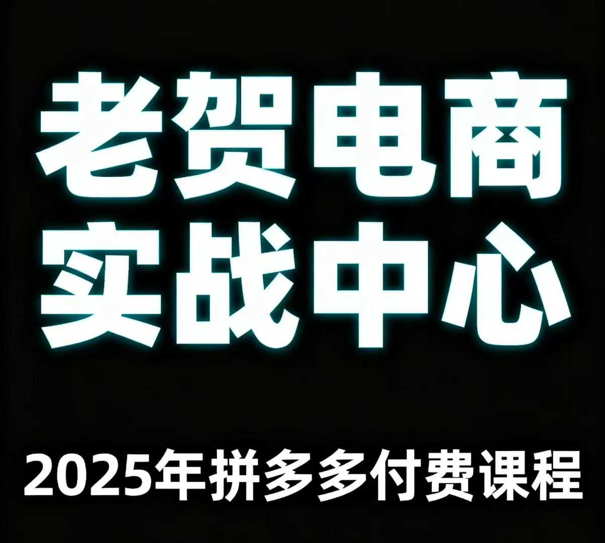 老贺电商2025年拼多多付费课程，用通俗易懂的方法告诉你多多怎么玩-二当家网创资源站
