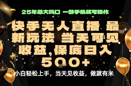 变现最快的项目，当天出收益，一部手机，保底日入5张【揭秘】-二当家网创资源站