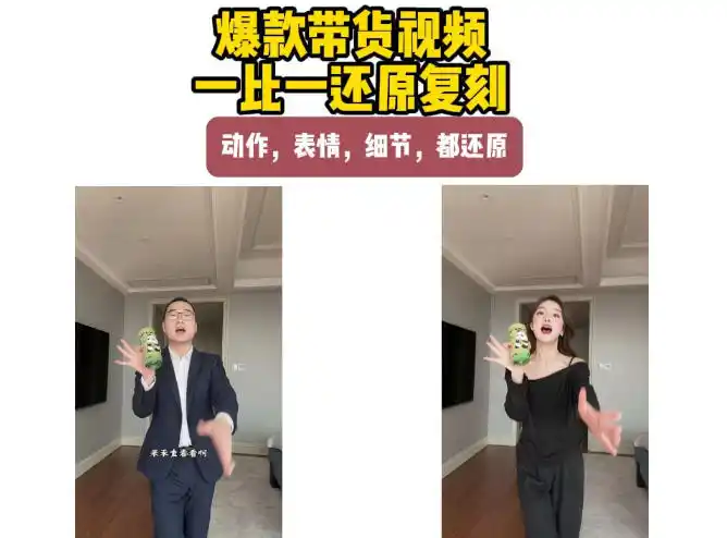 AI带货视频复刻,一比一还原加二创,动作,表情,细节,都还原,新手也能直接套用-二当家网创资源站