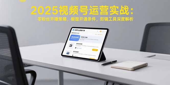 2025视频号运营实战：零粉丝开播策略，橱窗开通条件，剪辑工具深度解析-二当家网创资源站