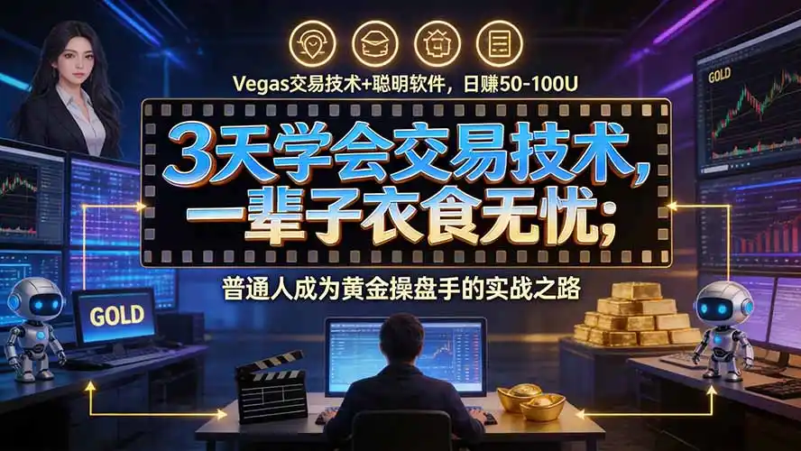 3天学会做交易,普通人快速成为操盘手” Vegas交易系统+聪明软件 , 日赚50-1000U, 长期稳定,小白轻松上手-二当家网创资源站