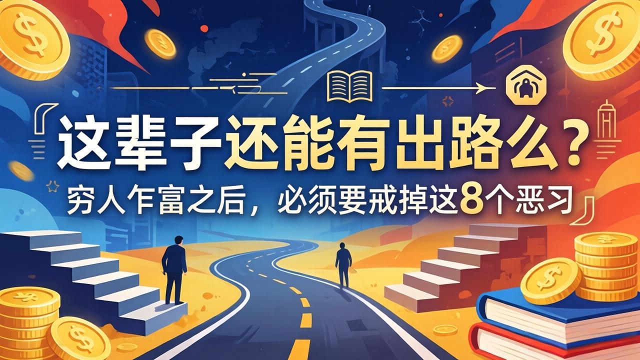 关于人生两篇付费文章【这辈子还能有出路么？】【穷人乍富之后，必须要戒掉这8个恶习】-二当家网创资源站