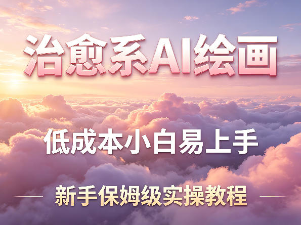 治愈系AI绘画提示词项目，低成本小白易上手，每天10分钟，新手保姆级实操教程-二当家网创资源站