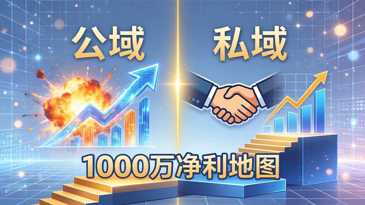 公域玩命出爆款，私域悄悄做成交：这套AI内训课，2026给你打通1000万净利的地图-二当家网创资源站