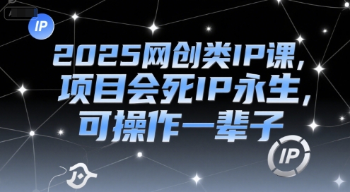 2025网创类IP课，项目会死IP永生，可操作一辈子-二当家网创资源站