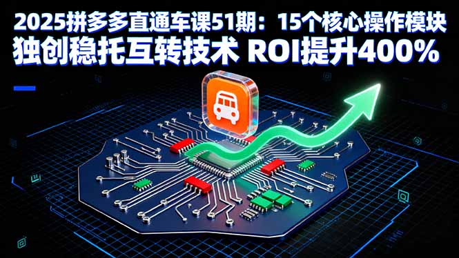 2025拼多多直通车课51期:15个核心操作模块 独创稳托互转技术 ROI提升400%-二当家网创资源站