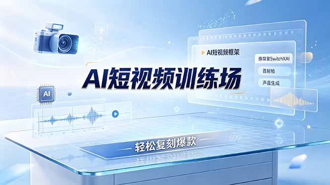 老陈AI短视频训练场:AI短视频框架+换背景SwitchXAI+首尾帧+声音生成,轻松复刻爆款-二当家网创资源站